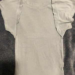 YoungLA Ribbed Knit Top in Gray